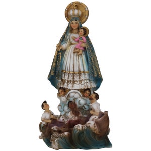 12 Inch Intricately Detailed Resin Figurine of Our Lady of Charity Our Lady Of Cobre  Religious Figure Nuestra Señora Caridad Del Cobre