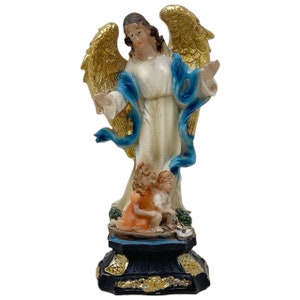 5 Inch Intricately Detailed Resin Figurine of a Guardian Angel |12552| Angel de la Guarda A Powerful Symbol of Protection & Guidance New