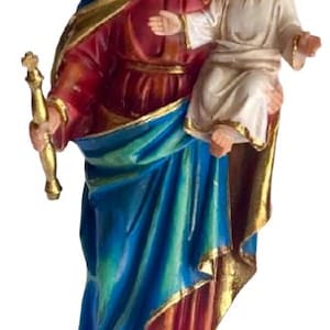 12 Inch Intricately Detailed Resin Figurine of Mary Help of Christians María Auxiliadora