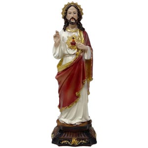 12 Inch Intricately Detailed Resin Figurine of the Sacred Heart of Jesus |71991| Sagrado Corazon de Jesus A Powerful Symbol of Mercy New