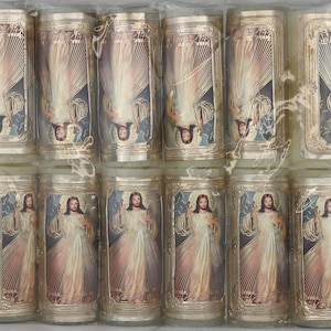 Divine Mercy Mini Cirio 3&quot;x1&quot; 3/8  Set Of 12 Pcs Paschal Candle Easter