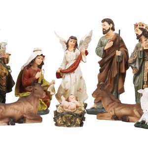 11 Pcs Set Nacimiento Navideño 8&quot; Christmas Nativity Figures ns16