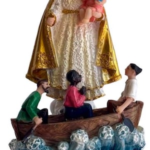 6 Inch Intricately Detailed Resin Figurine of Caridad Del Cobre Virgen