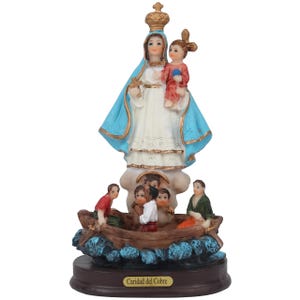 6 Inch Intricately Detailed Resin Figurine of Virgen Caridad d Del Cobre Religious Figure