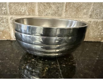 VTG Vollrath 46566 Oval Double Wall Stainless Steel Ribbed Mixing Bowl  8/12"