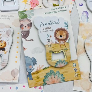 Apribottiglie magnetico per il 1° compleanno, regali magnetici per baby shower, souvenir per il compleanno di un bambino, regalo di benvenuto per un neonato, articoli per feste, pz.