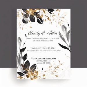 Modern Wedding Invitation | Editable Wedding Template | W3