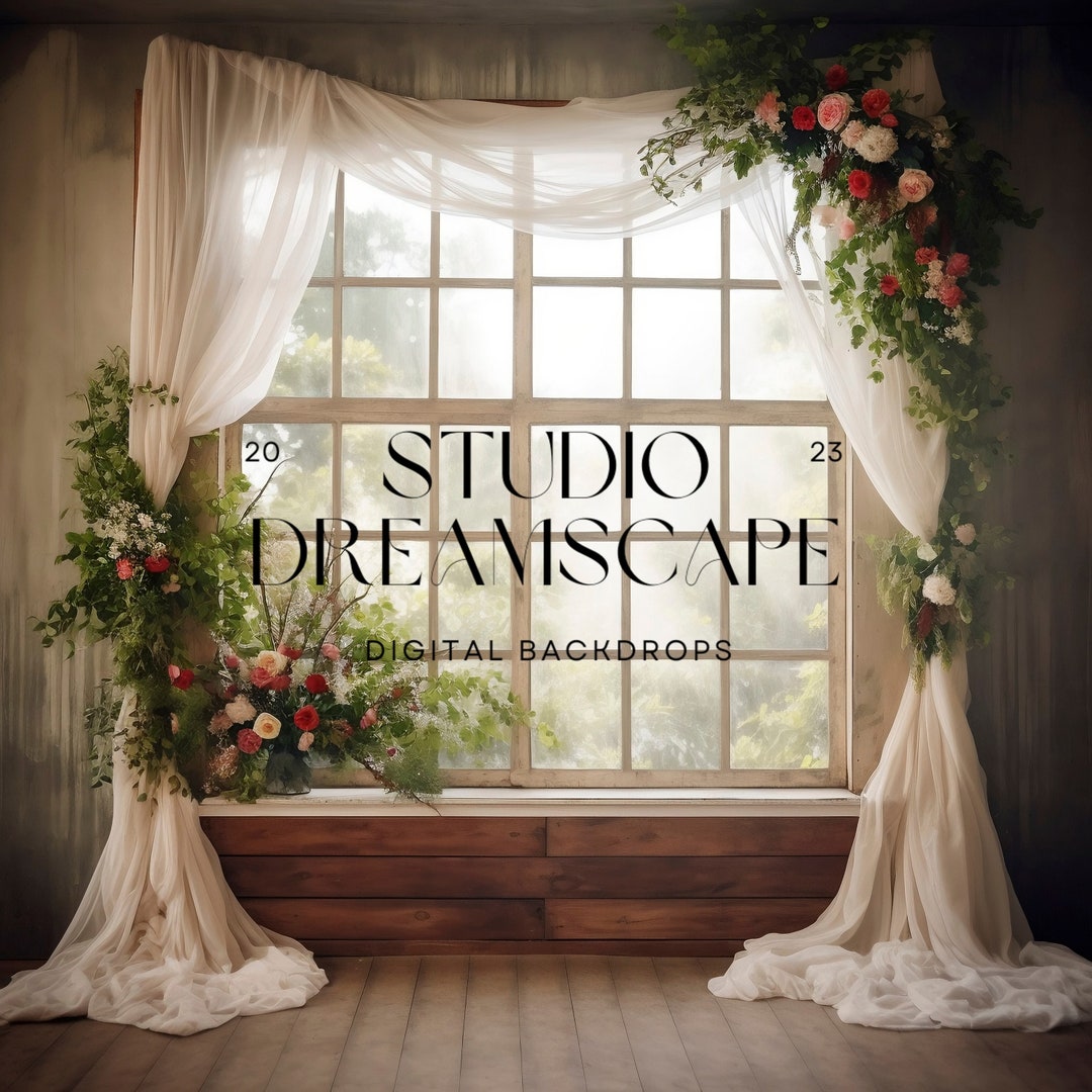 9 Windows Set of Digital Backdrops Wedding Backdrop Maternity