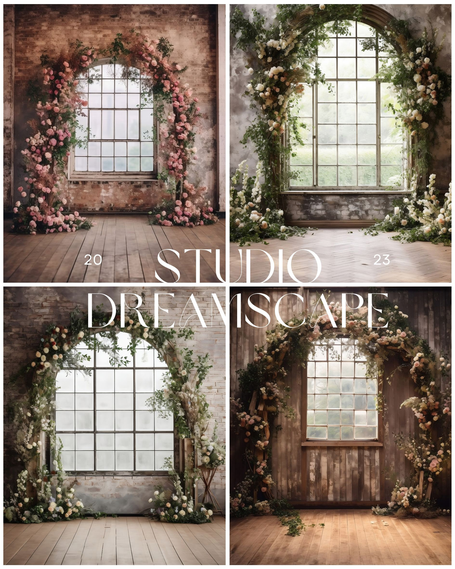 19 X Boho Backdrop | Windows | Digital Backdrops | Wedding Backdrop ...