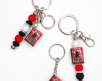 Queen of Shadows Mini Book Keychain – Sarah J. Maas Fantasy Charm, Throne of Glass Merch, Bookish Gift for SJM Fans