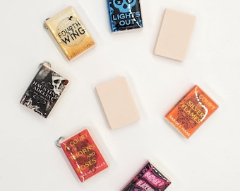 Custom Single-Book Keychain | Handmade Mini Book Charms with Beads | Personalized Bookish Gift for All Book Lovers - See Description