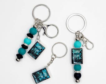 Leather & Lark Mini Book Keychain – Dark Romance Bookish Gift for Fiction-Obsessed Readers