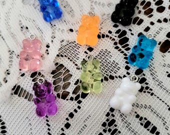 Gummy Bear Charms | Kindle Charms | Phone Charm | USB, USB-C Charm | iPhone, iPad Charm | Dust Plug | Charm Tether | Gift | Accessory