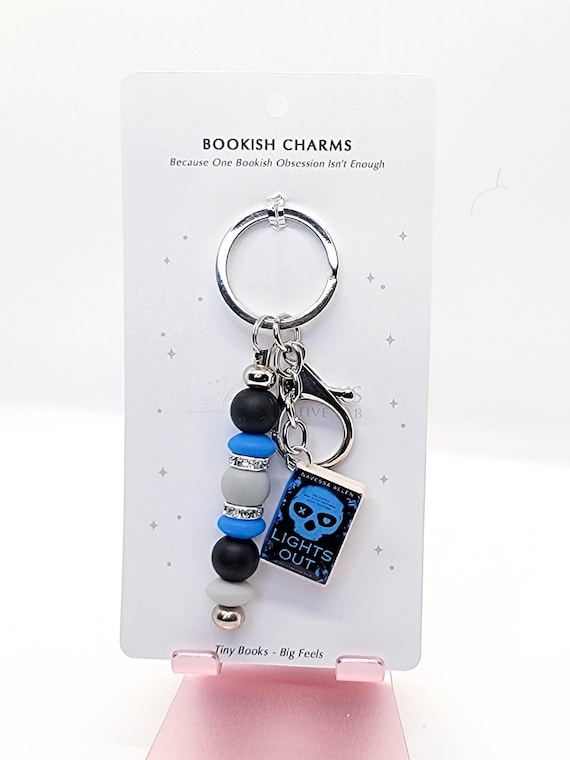 Lights Out Mini Book Keychain – Dark Romance Bookish Charm – Gifts