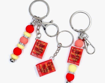 ACOTAR Mini Book Keychain – Rhysand Inspired Bookish Accessory for SJM Fans | BookTok Gift | Book Lover Gift | Fantasy Romance Keychain