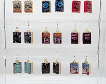 Custom Multi-Book Earrings - Pick Your Favorite Fantasy/Romance/Horror/Bookish Covers - See Description