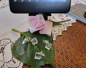Ice Cube Charms | Kindle Charms | Phone Charm | USB, USB-C Charm | iPhone, iPad Charm | Dust Plug | Charm Tether | Gift | Accessory