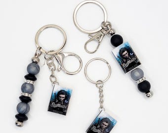 Quicksilver Mini Book Keychain – Dark Romance Charm, Callie Hart Bookish Gift, Spicy Book Keyring for Dark Book Lovers