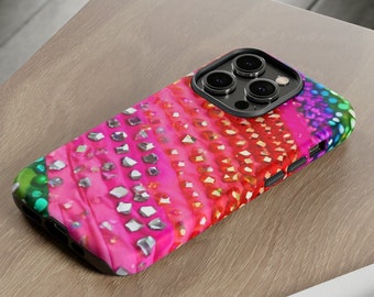 Bedazzled Aesthetic Colorful Phone Case, Colorful Beads Phone Case, Apple iPhone 11, Faux Bedazzled iPhone Case