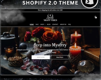 Schwarz Shopware, Dunkel Shopware Shop, Magie Thema, Gothik Vorlage, Tarot Shopware Shopware, Himmlische Shopware, Astrologie Theme, Website Design