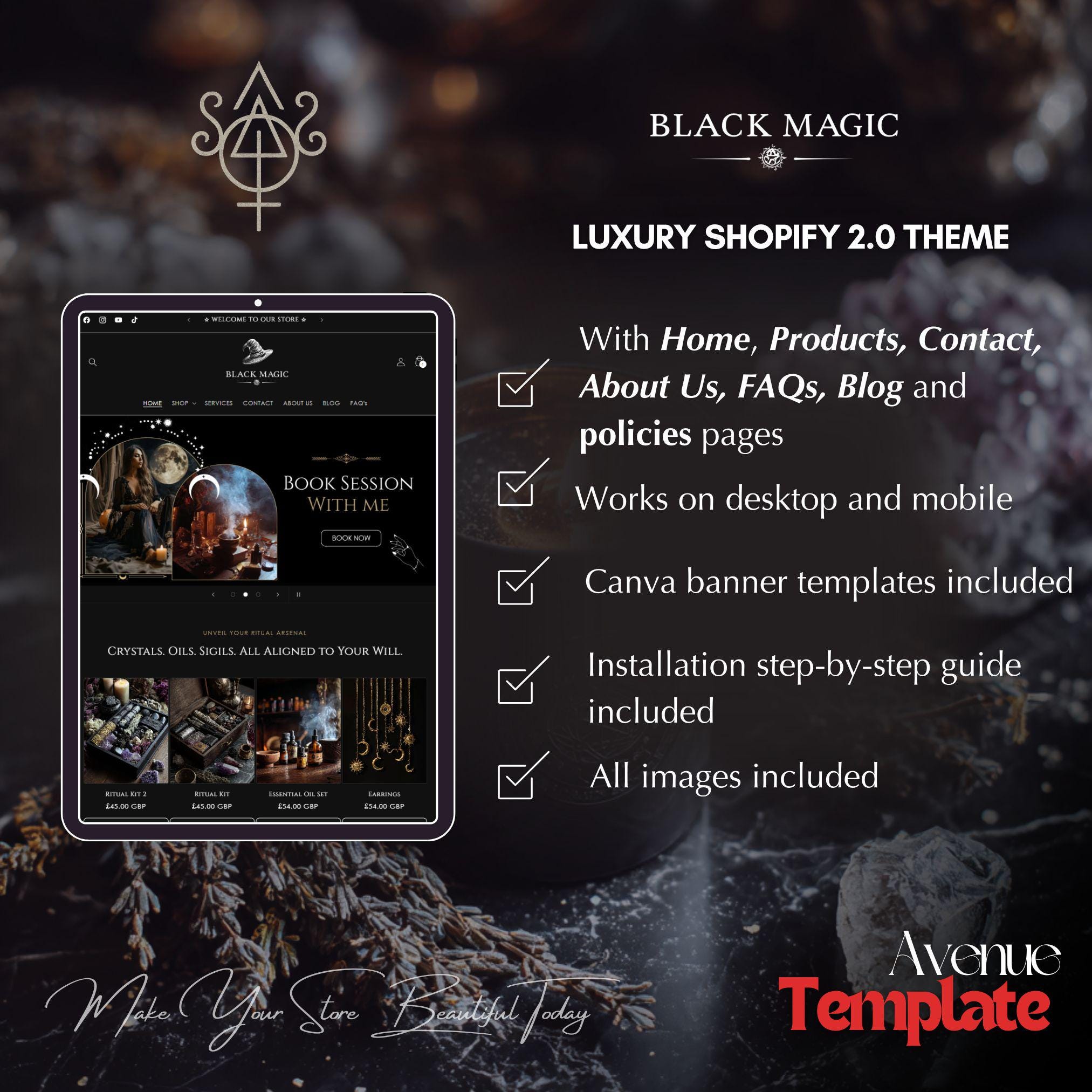 Black Magic Shopify Theme, Numerology Shopify, Tarot Shopify Theme ...