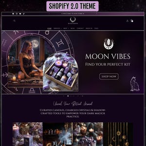 Dark Shopify, Black Magic Shopify Theme, Numerology Shopify, Tarot Shopify Theme, Astrology Theme, Premium Shopify, Magical Shopify Template