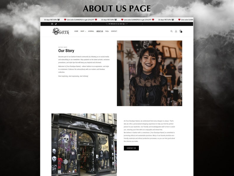 Gothic Shopify Theme, Goth Shopify dropshipping store, Halloween Shopify Theme, POD Shopify Theme, Mystic Shopify, Magick Shopify Template image 8