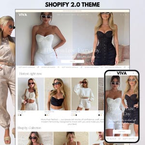 Luxury Shopify Theme for Fashion Brand, Elegant Minimal Boutique Website Template, Responsive Mobile-Optimized Shopify Theme, modern shopify