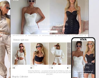 Luxury Shopify Theme for Fashion Brand, Elegant Minimal Boutique Website Template, Responsive Mobile-Optimized Shopify Theme, modern shopify