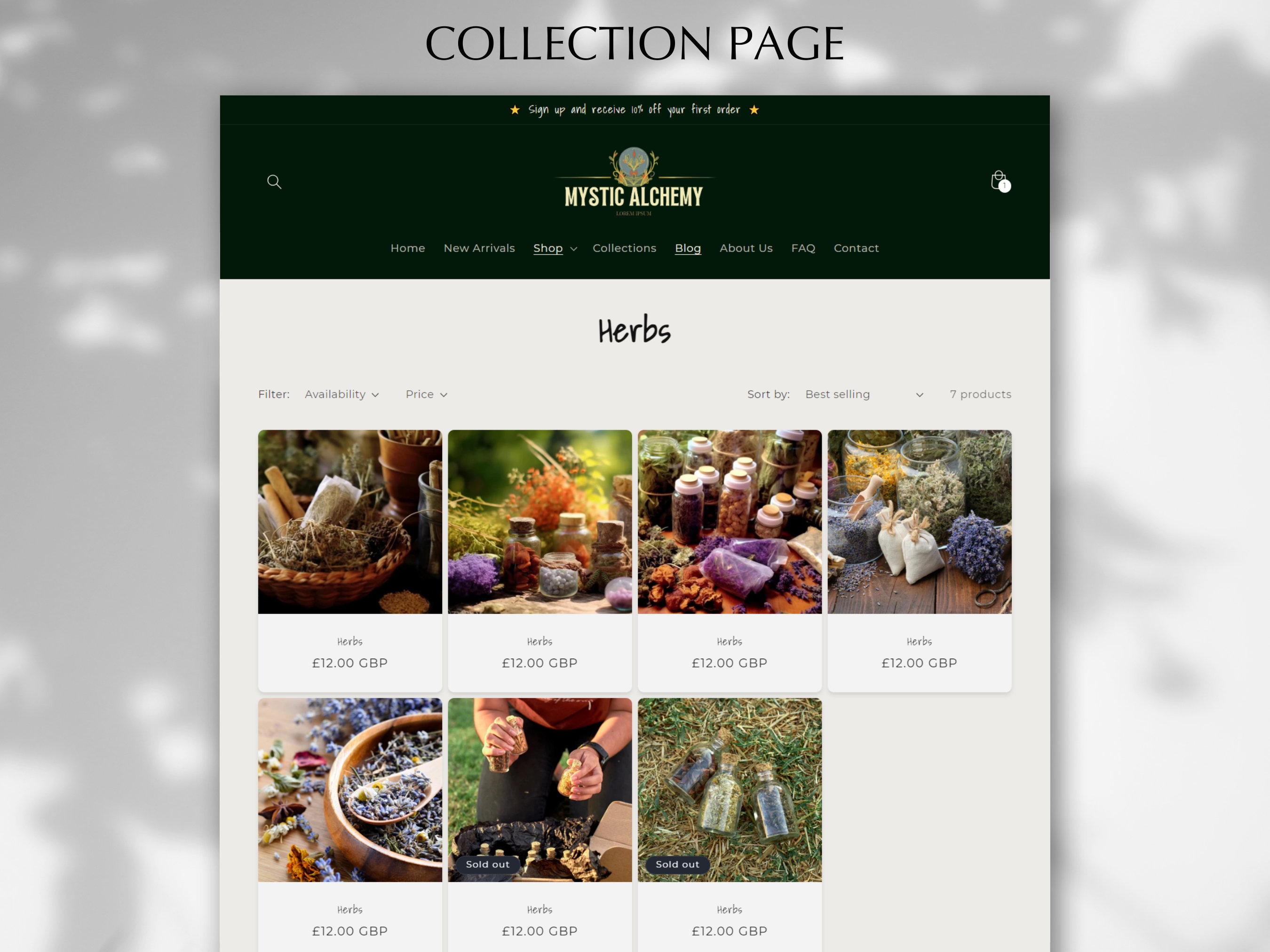 Dark Shopify Theme, Mystical Shopify Website Design, Magic Shop Theme ...