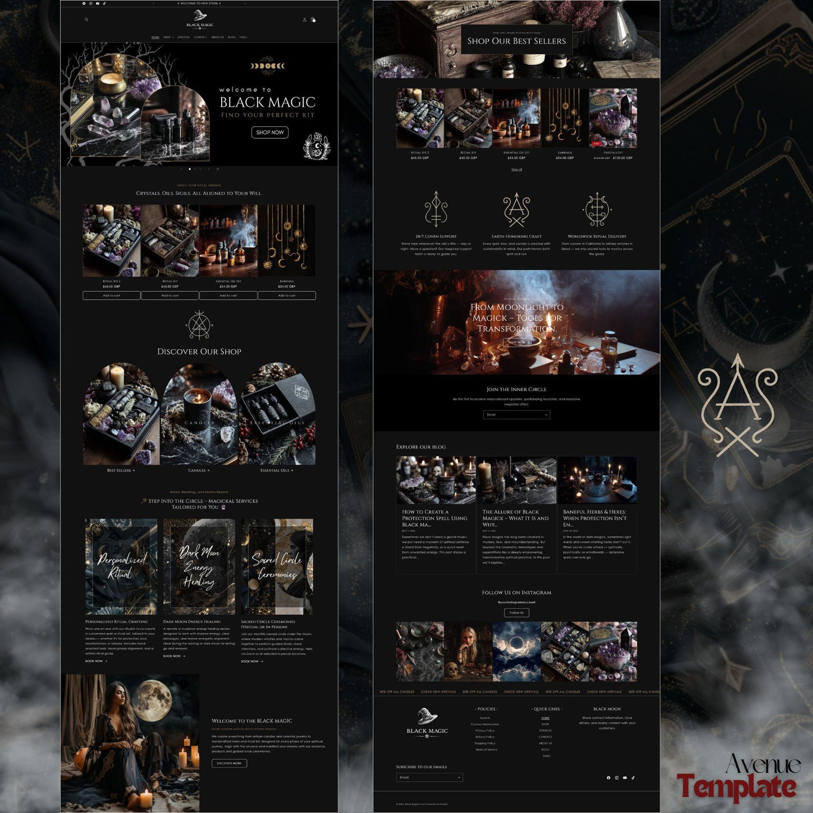 Black Magic Shopify Theme, Numerology Shopify, Tarot Shopify Theme ...