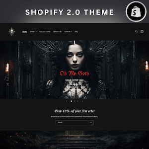 Gothic Shopify Theme, Goth Shopify, Dark Shopify Theme, Halloween Shopify Theme, POD Shopify Theme, Mystic Shopify, Magick Shopify Template