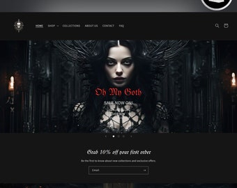 Gothic Shopify Theme, Goth Shopify, Dark Shopify Theme, Halloween Shopify  Theme, POD Shopify Theme, Mystic Shopify, Magick Shopify Template