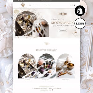 White Magic Shopify Theme, Numerology Shopify, Tarot Shopify Theme, Astrology Theme, Premium Shopify, Magical Shopify Template, Gold Shopify