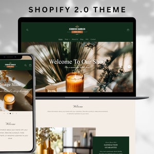 Candle Shopify Theme, Handmade  Shopify Template, Soap Shopify Theme, POD Supply Canva Banner, Aesthetic Shopify, Easy to Install