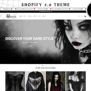 Gothic Shopify Theme, Goth Shopify dropshipping store, Halloween Shopify Theme, POD Shopify Theme, Mystic Shopify, Magick Shopify Template