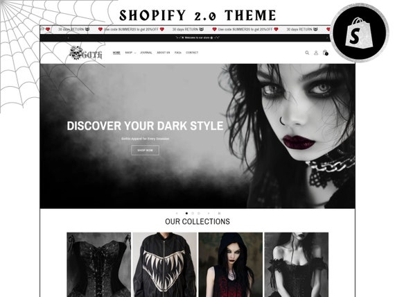 Gothic Shopify Theme, Goth Shopify dropshipping store, Halloween Shopify Theme, POD Shopify Theme, Mystic Shopify, Magick Shopify Template