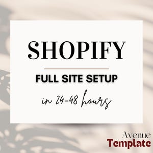 Configuración completa del sitio de Shopify solo para temas de TemplateAvenue