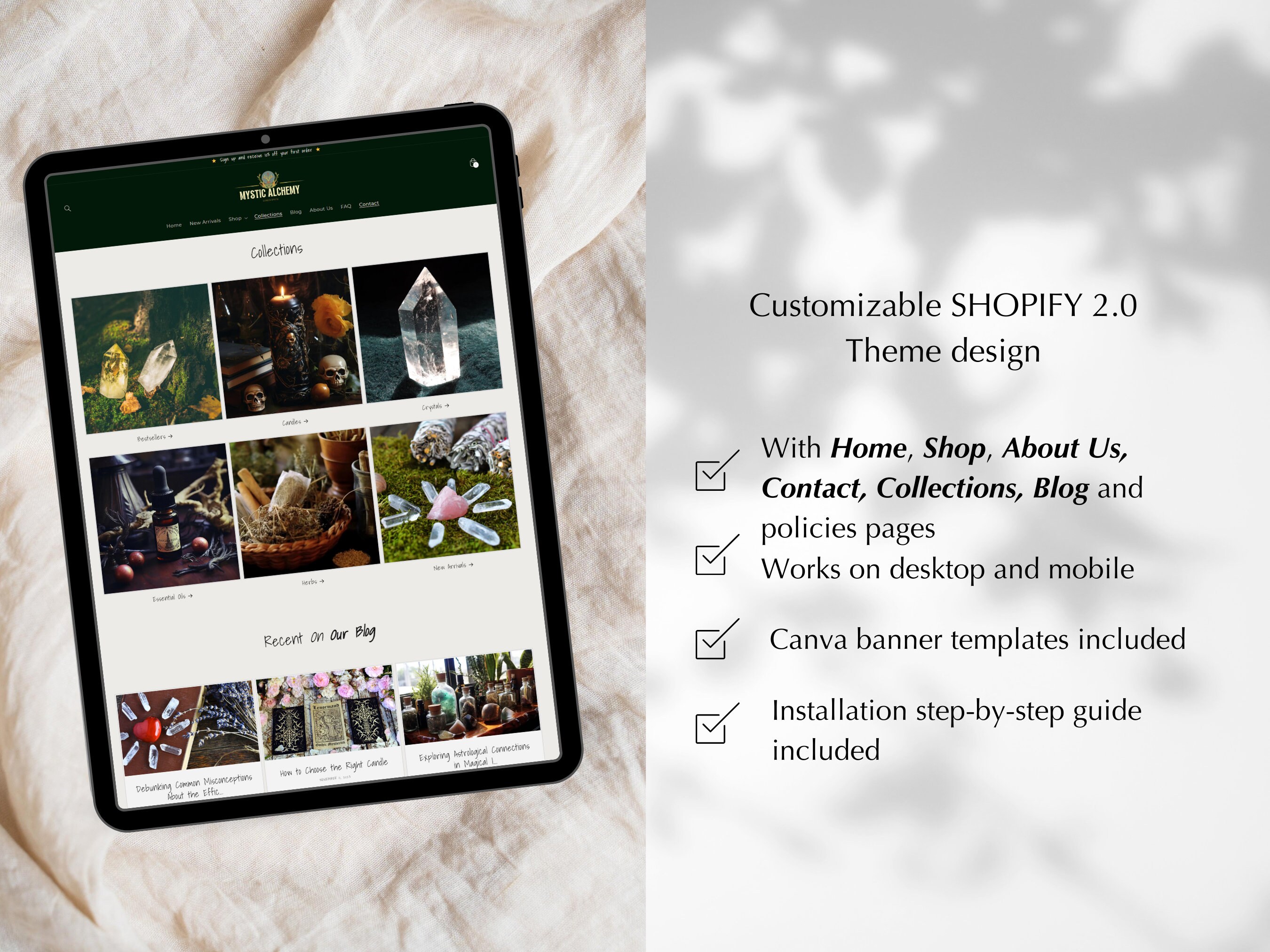 Dark Shopify Theme, Mystical Shopify Website Design, Magic Shop Theme ...