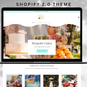 Cake Shopify theme, Bakery Store Shopify Template, Bright Colorful Shopify Theme