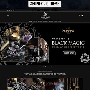 Black Magic Shopify Theme, Numerology Shopify, Tarot Shopify Theme, Astrology Theme, Premium Shopify, Magical Shopify Template, Dark Shopify