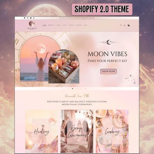 Celestial Shopify Theme, Numerology Shopify, Tarot Shopify Theme, Astrology Theme, Pastel Shopify, Premium Shopify, Magical Shopify Template