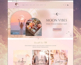 Celestial Shopify Theme, Numerology Shopify, Tarot Shopify Theme, Astrology Theme, Pastel Shopify, Premium Shopify, Magical Shopify Template