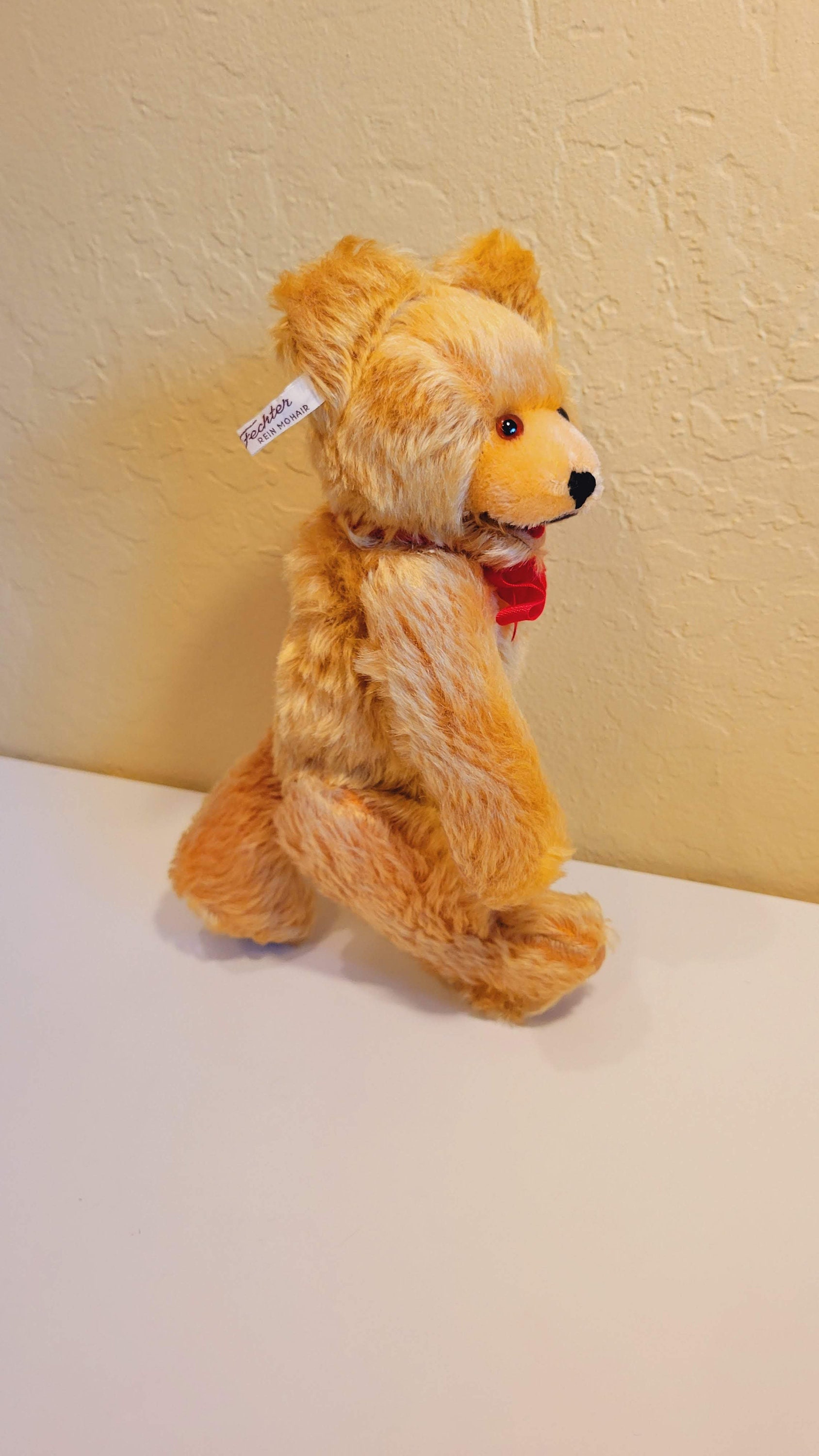 Rare Austrian Fechter Spielwaren Handmade Teddy Bear 12 Mohair / Old