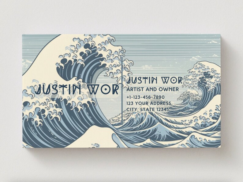 Editable Business Card Japanese Traditional Card Template Etsy