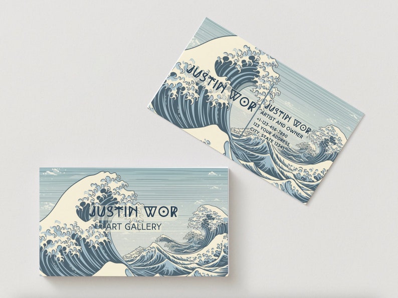 Editable Business Card Japanese Traditional Card Template Etsy