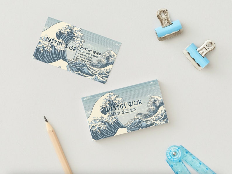 Editable Business Card Japanese Traditional Card Template Etsy