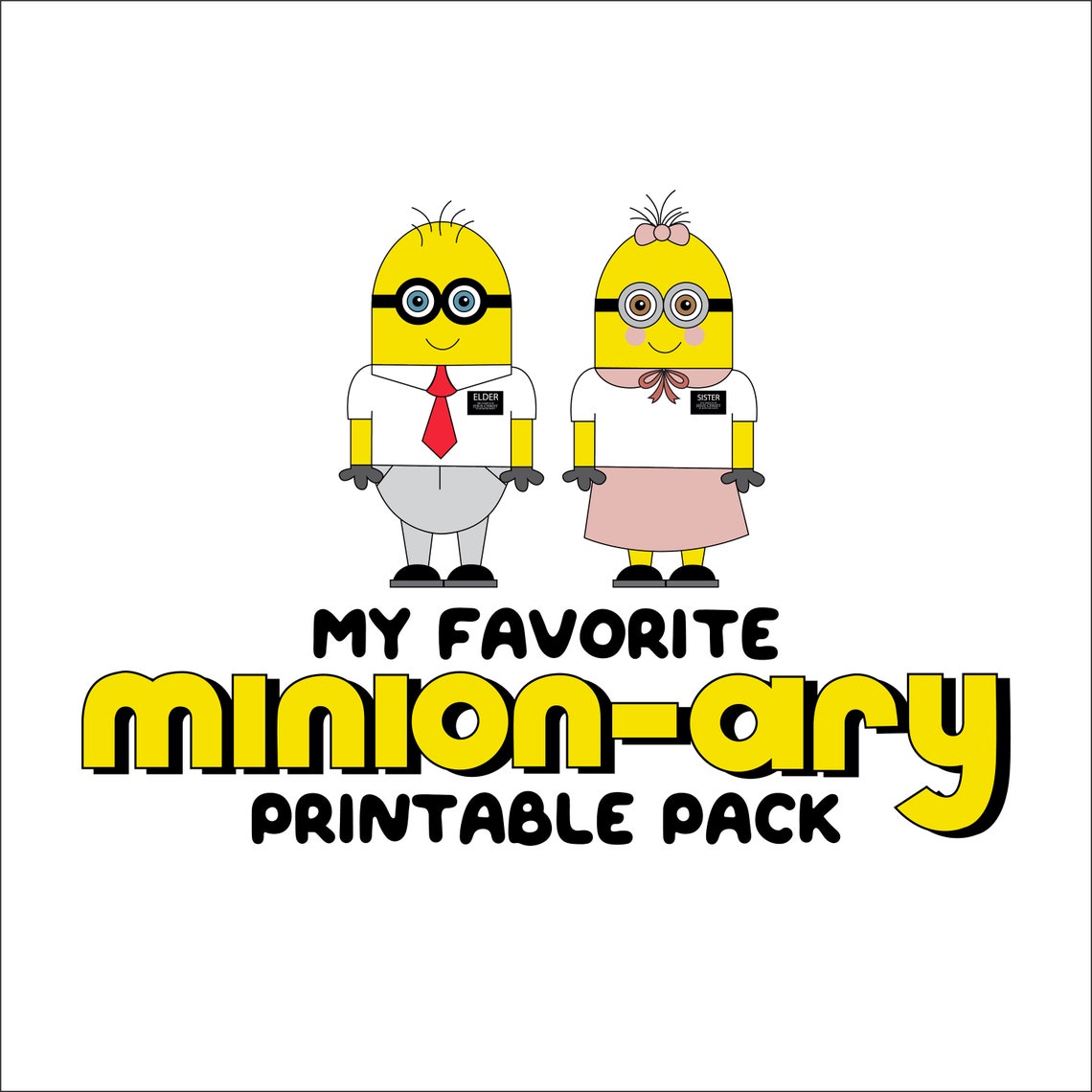 Missionary Box My Favorite Minion-ary Printable Pack - Etsy