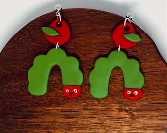 Hungry caterpillar earrings