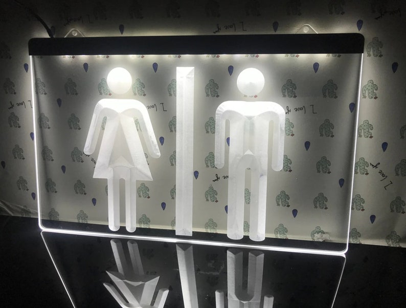 Toilet Restrooms Washroom WC Male Female Bright Display LED Etsy